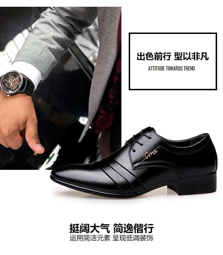 Chaussures de costume d'affaires pour hommes, nouveau modèle de printemps, chaussures grande taille pour hommes 2025, luxe, cuir, décontracté, habillé, haute qualité