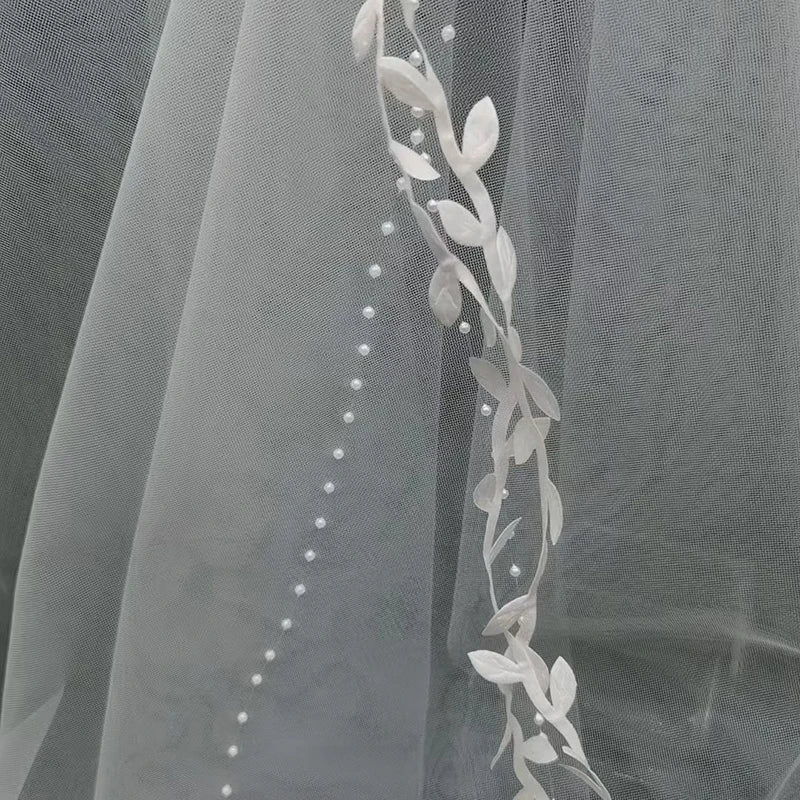 Voile de Couronne de Mariée Élégant Blanc Européen et Américain Bandeau pour Femmes Nœud de Mariage Couronne de Fête Accessoire de Cheveux