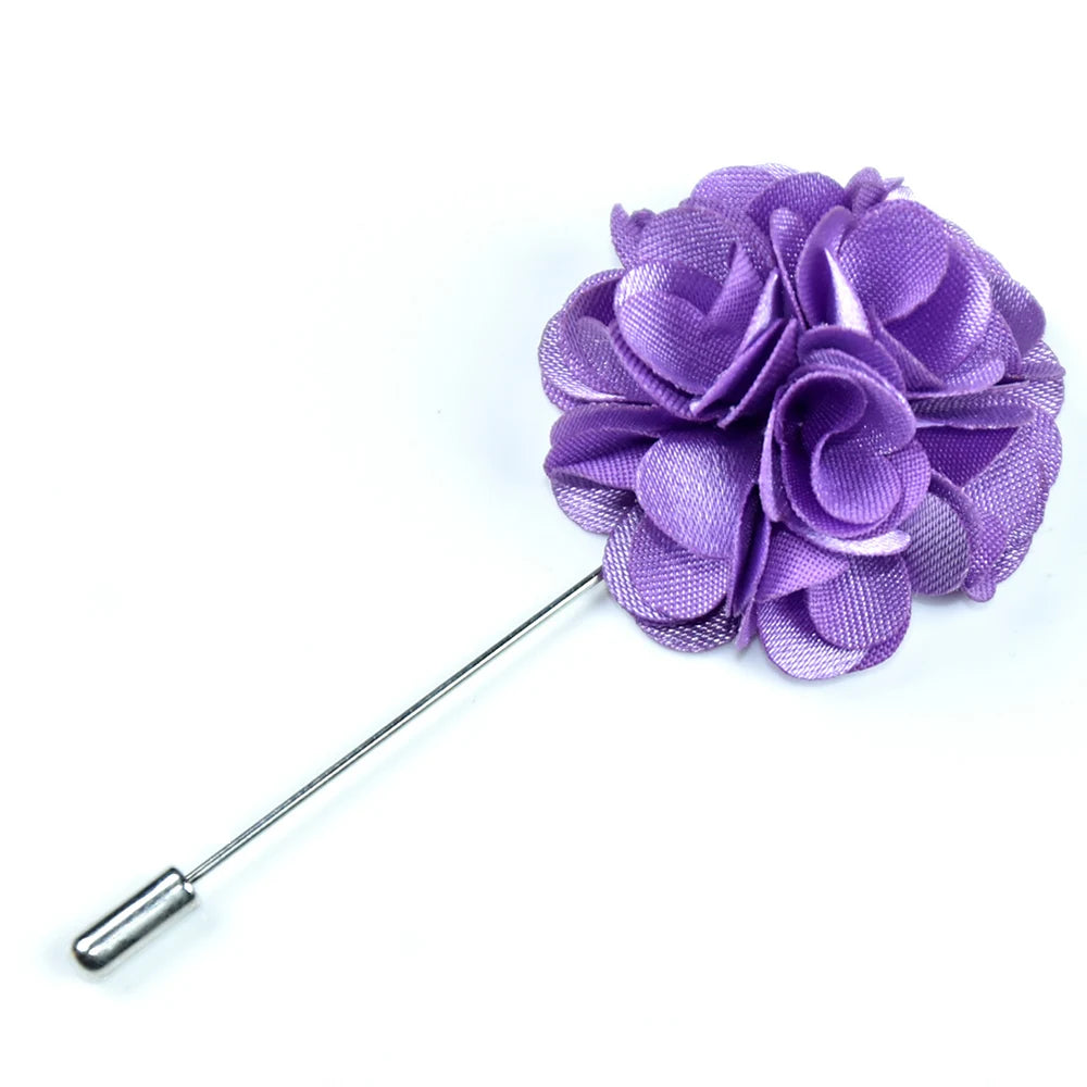 Korean-Style Fabric Flower Boutonniere Corsage Pin | Groom & Wedding Party