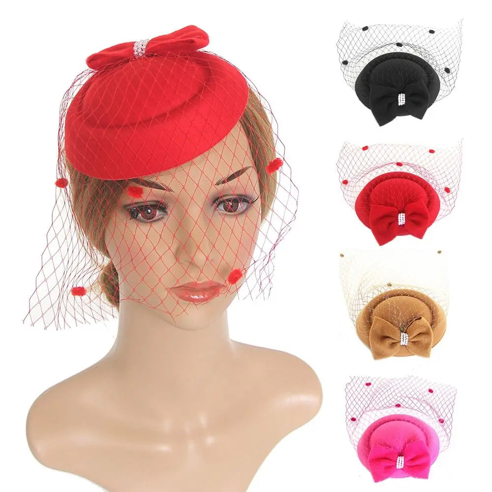 Accessoires Cheveux Serre-têtes Fascinateurs Chapeaux de Mariage Élégants Nœud Feutre Bandeau Pince à Cheveux Fascinateur Chapeau Haut de Forme Mariée