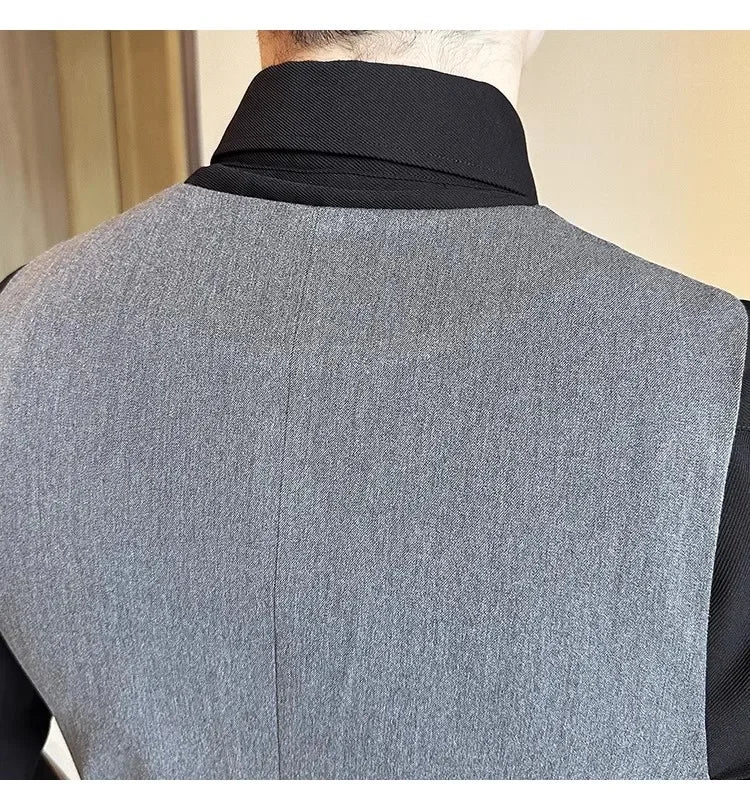 Men's Elastic Suit Vest | Solid Color Waistcoat | Groom & Wedding Party