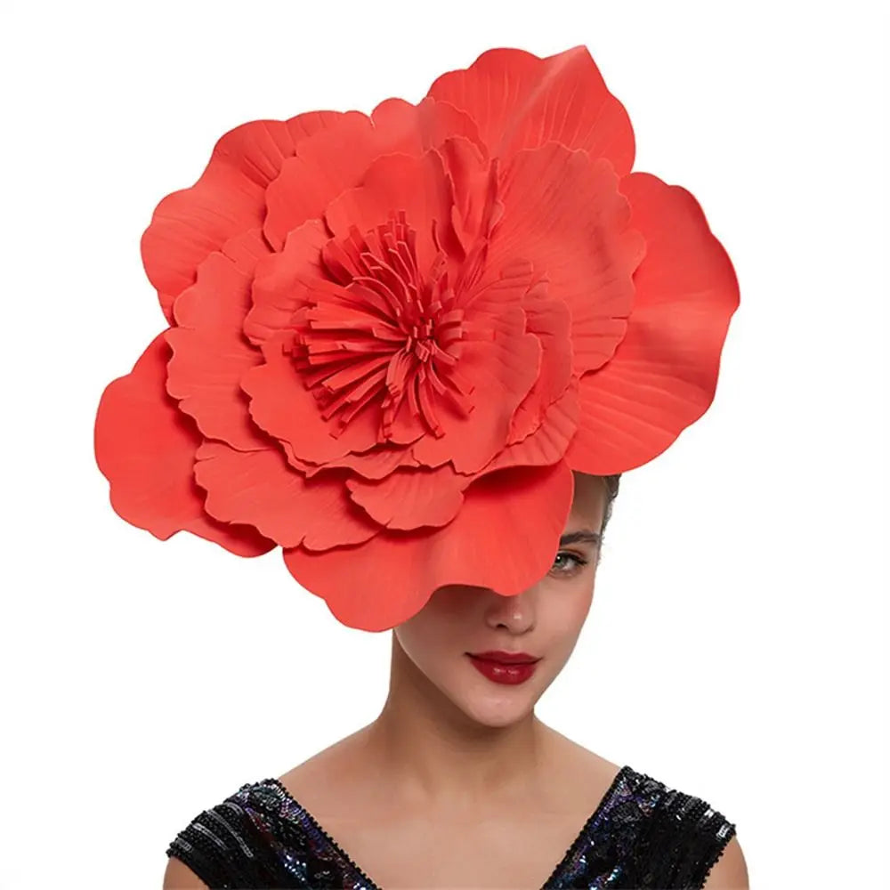 Fashion Hair Accessories Bridal Large Flower Hair Band Bow Hat Headdress Makeup Prom