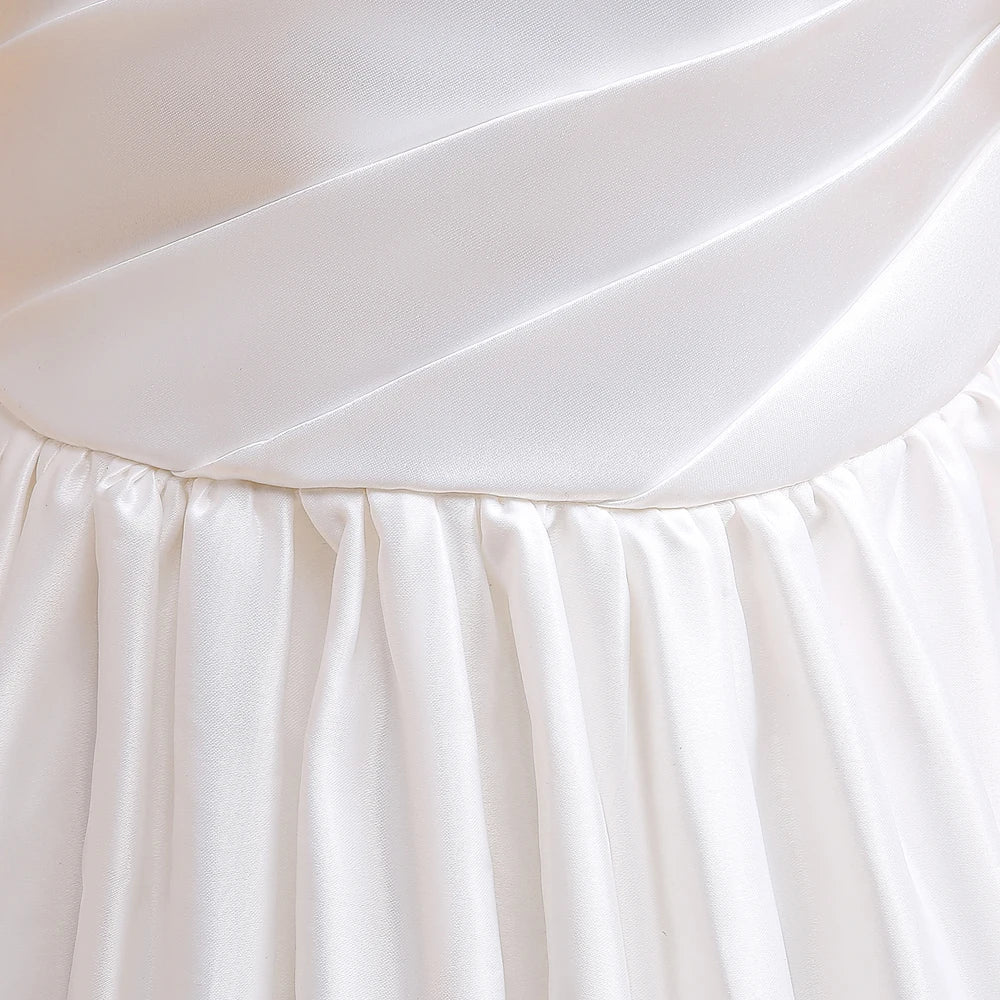 Robes de demoiselle d'honneur élégantes pour filles, robe de soirée de mariage, première communion blanche, robe de soirée longue, vêtements d'été pour enfants