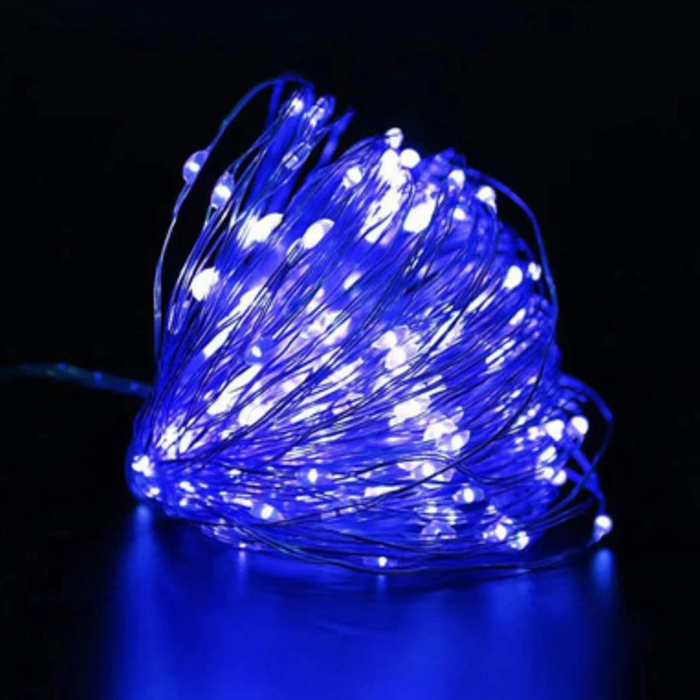 Guirlande Lumineuse LED USB, Fil de Cuivre, Éclairage Féérique, Lumières d'Ambiance pour Fêtes, Mariages, Noël, Décoration Extérieure.