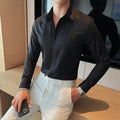 Men's Pleated Tuxedo Dress Shirt – Slim Fit Groom & Groomsmen Wedding Shirt