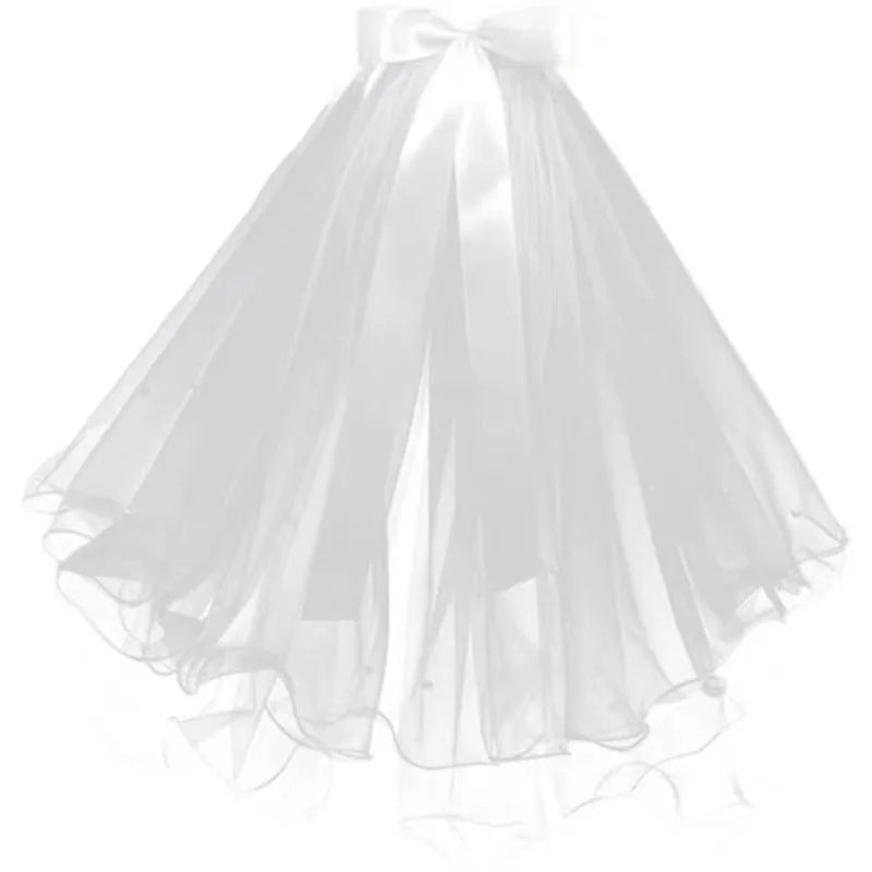 LED Bride Wedding Veil Light Up Bridal Veils with Hair Clip Tulle Party Festival Halloween Costume