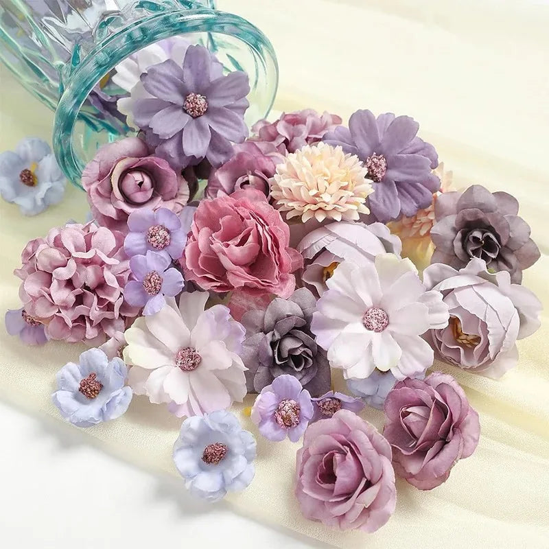 Silk Rose Flower Heads for Wedding DIY & Décor (Set of 20)