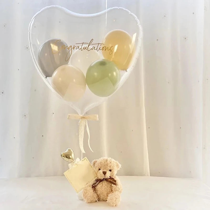 Ballon lumineux transparent Cœur Licorne Étoile LED Ballons Bobo Lumineux pour Fête d'Anniversaire Enfants Mariage Décor Fournitures de Fête