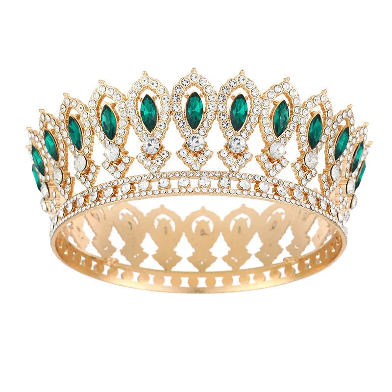 Couronnes et diadèmes de reine pour femmes, mariage, fête, diadème rond complet, couronne de mariée, bijoux de cheveux, cadeaux d'anniversaire