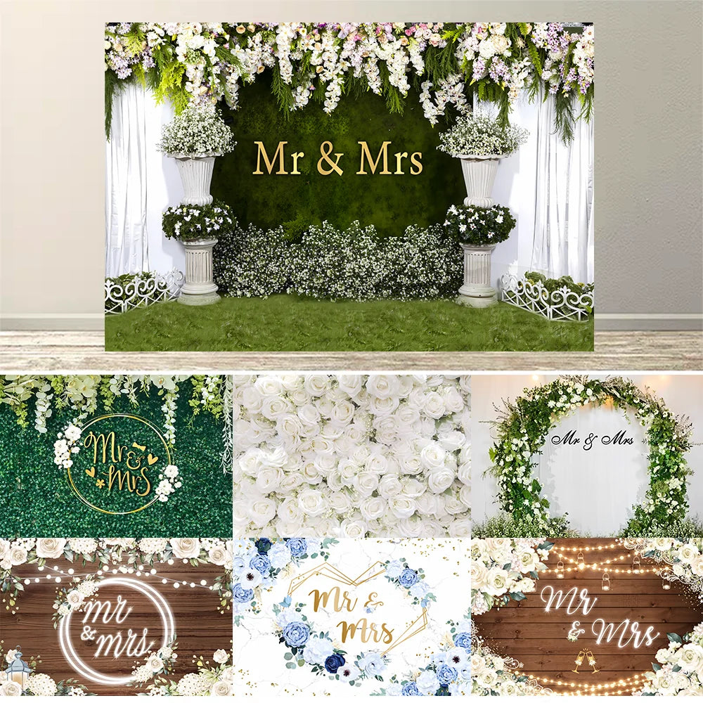 Toile de fond murale de fleurs de mariage, mur floral, pour douche nuptiale, séance photo, décor de mariage pour réception, bannière de fond de photographie de roses