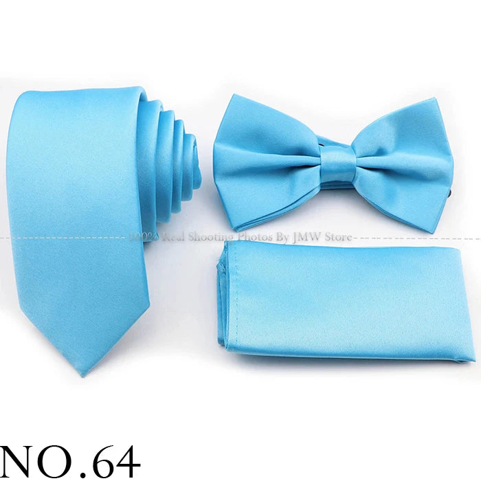 Ensemble cravate et nœud papillon violet bleu sauge vert en polyester, boutons de manchette et broche pour costume de marié, cravate de mariage, accessoire de chemise