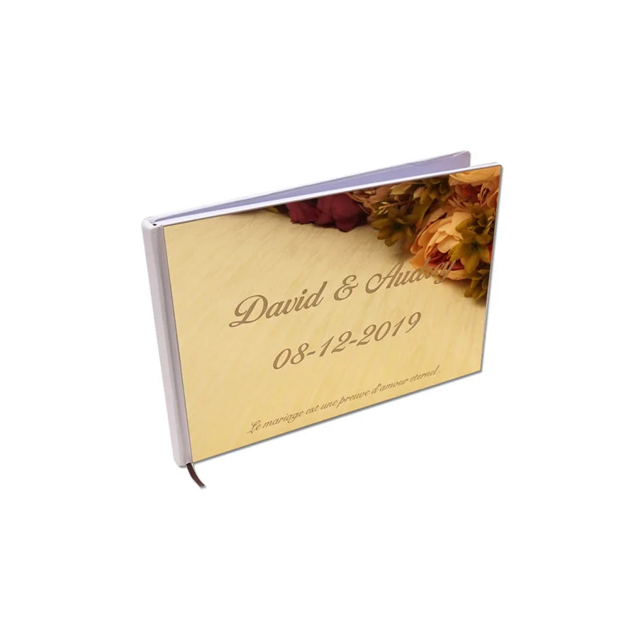 Personalized 25x18cm Wedding Custom Signature Guest Book Acrylic Mirror White Blank Party Favors Photo Album