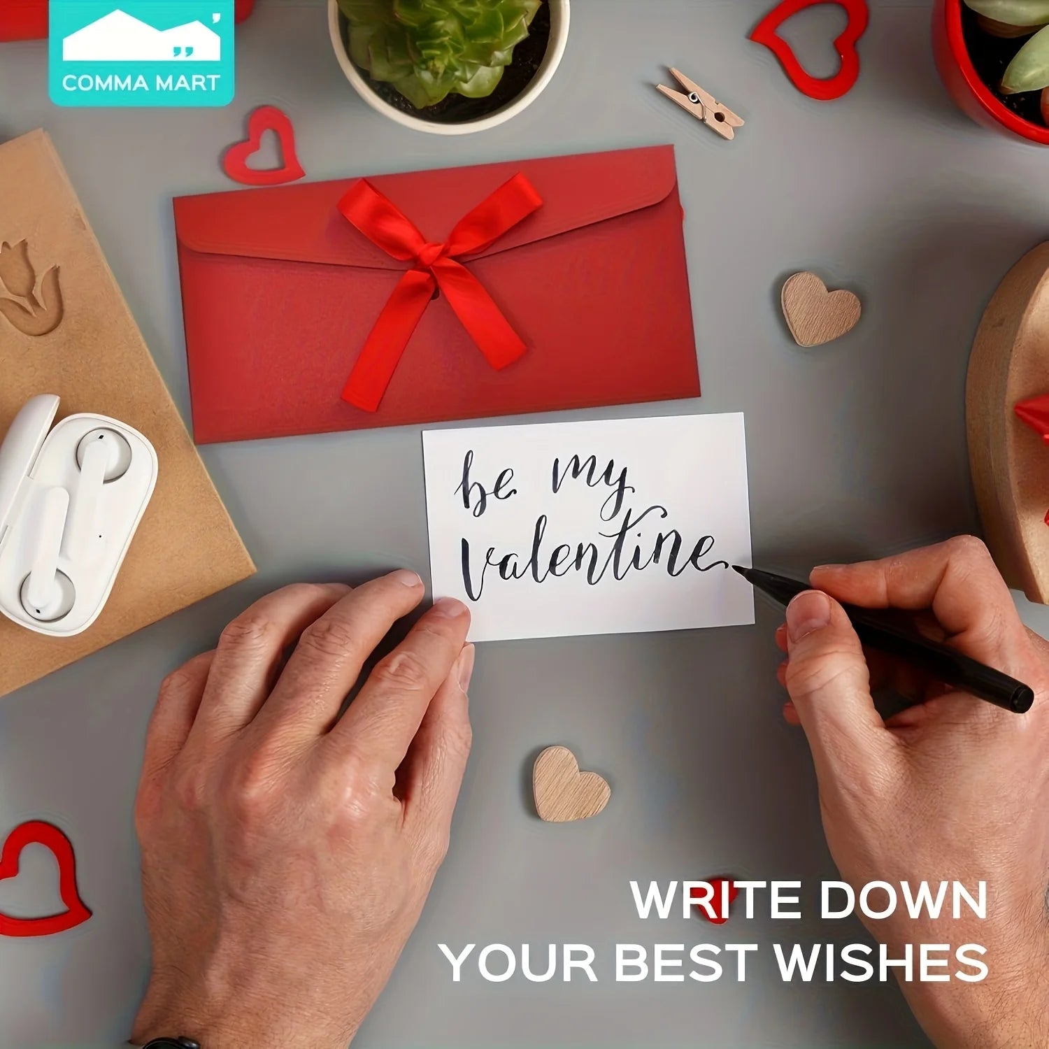 6 élégantes enveloppes cadeaux rouges avec nœuds en ruban - Invitations en papier kraft pour anniversaires, Noël, emballage cadeau de vacances