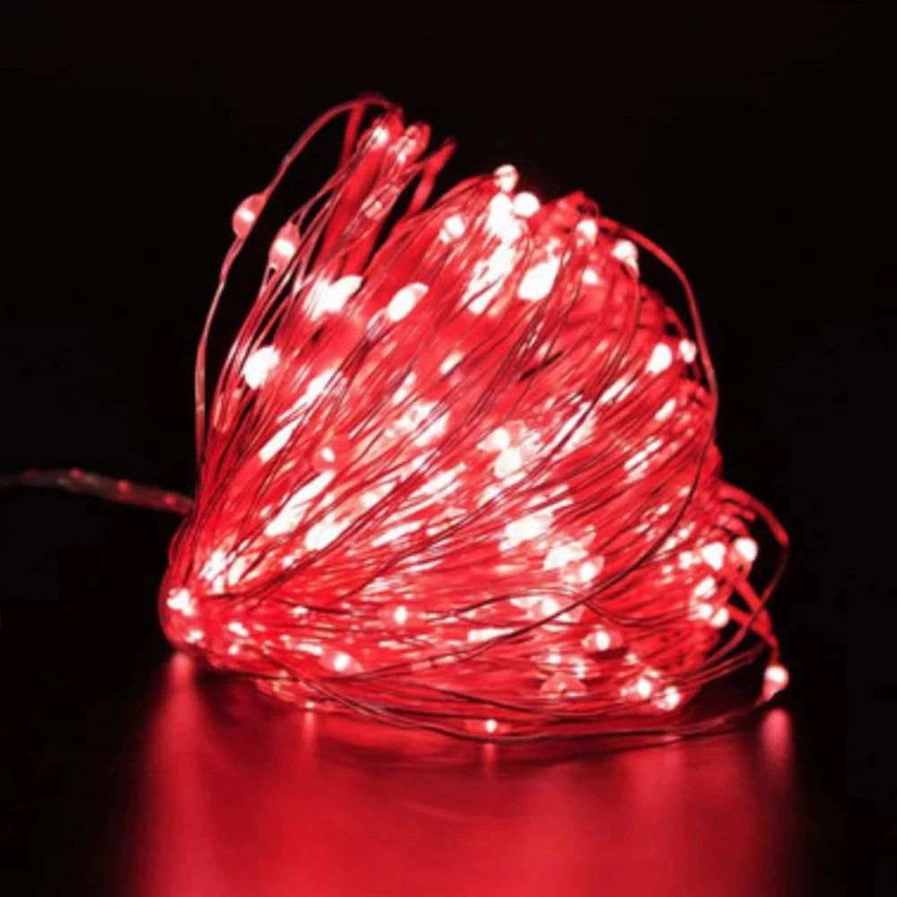 Guirlande Lumineuse LED USB, Fil de Cuivre, Éclairage Féérique, Lumières d'Ambiance pour Fêtes, Mariages, Noël, Décoration Extérieure.