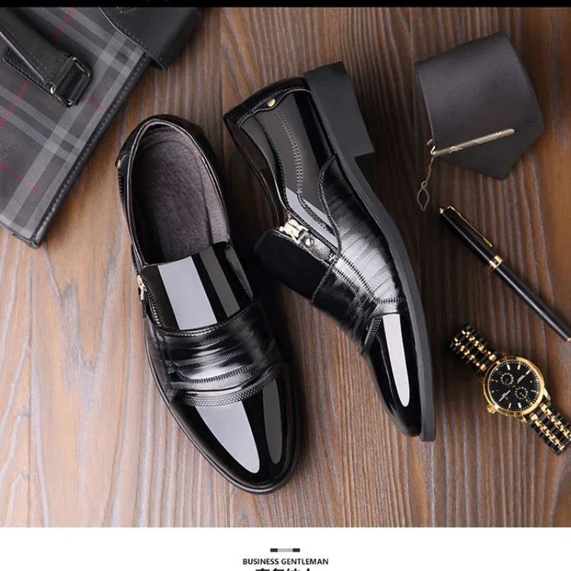 Chaussures Homme Chaussures en Cuir Chaussures Habillées D'affaires Décontractées Tout-Aller Anti-Choc Résistantes à l'Usure Chaussures Homme