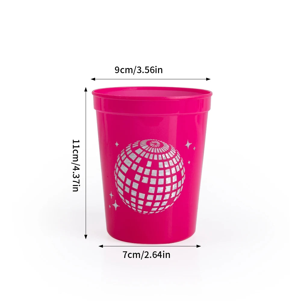 7 gobelets en plastique de fête pour enterrement de vie de jeune fille Disco Cowgirl, fournitures de douche nuptiale d'anniversaire Western Cowgirl, décoration de mariage Let's Go Girls