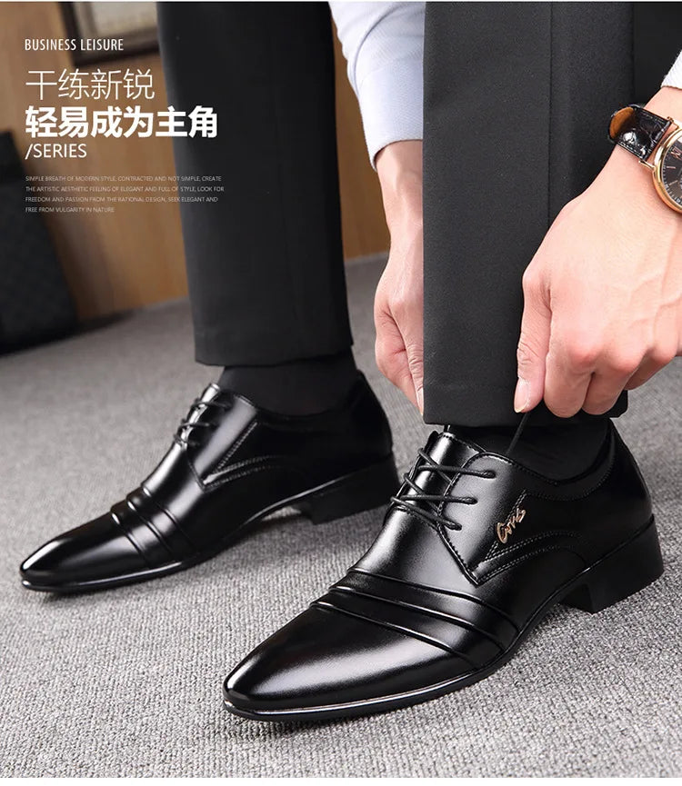 Chaussures de costume d'affaires pour hommes, nouveau modèle de printemps, chaussures grande taille pour hommes 2025, luxe, cuir, décontracté, habillé, haute qualité