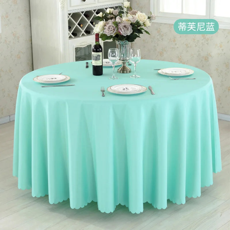 Nappe de Noël de mariage décorative, nappes rondes, housse de table à manger, décoration de banquet d'anniversaire, housse de table de salle à manger à domicile