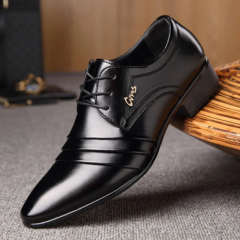 Chaussures de costume d'affaires pour hommes, nouveau modèle de printemps, chaussures grande taille pour hommes 2025, luxe, cuir, décontracté, habillé, haute qualité