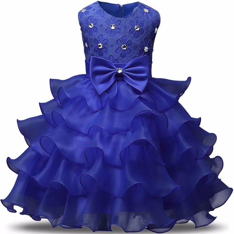 Robe de demoiselle d'honneur pour mariage, pour bébé fille de 2 à 8 ans, tenues d'anniversaire, robes de première communion pour enfants, tenues de fête pour petites filles