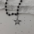 Gothic Bat & Cross Stacked Necklace Set — Y2K Dark Style