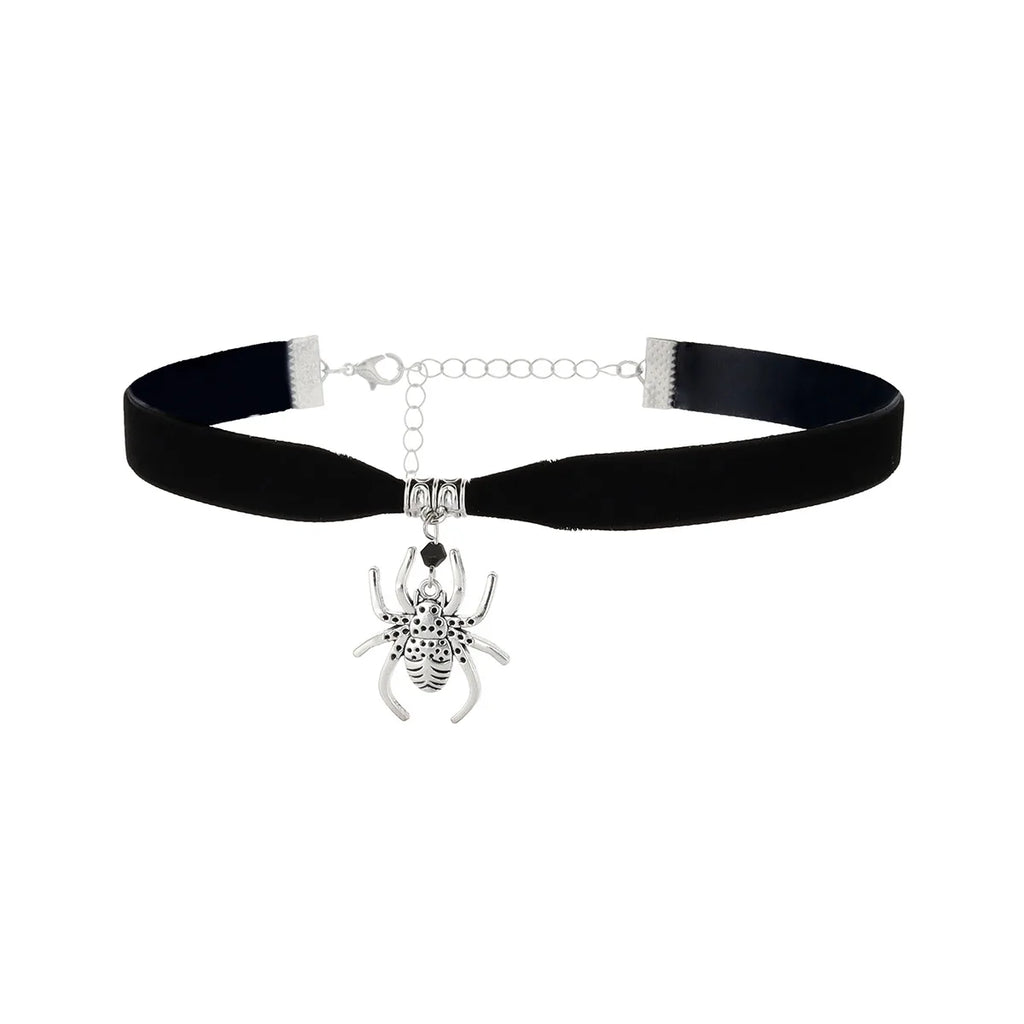 Collier ras-du-cou « rose épanouie en dentelle gothique » — style Lolita