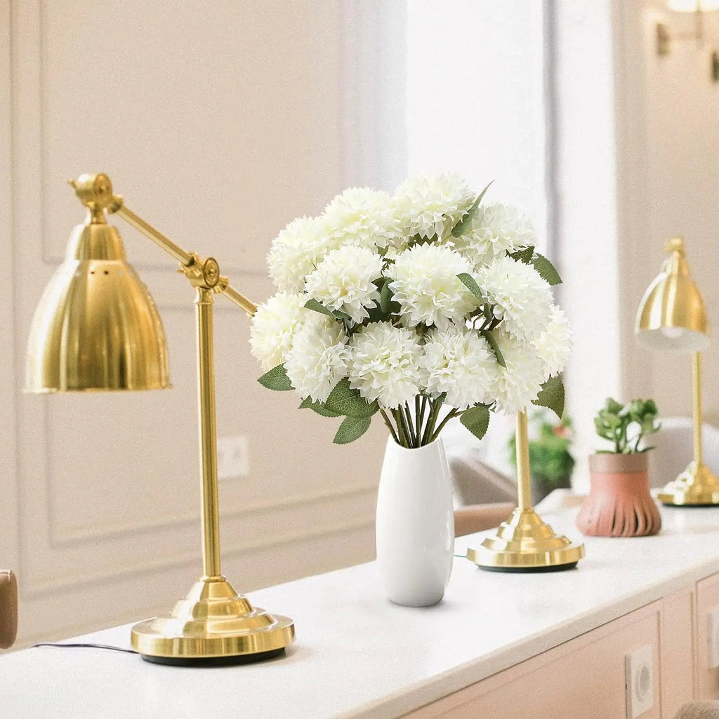 Boules de fleurs artificielles en chrysanthème pour la décoration de mariage et de la maison (Lot de 12)