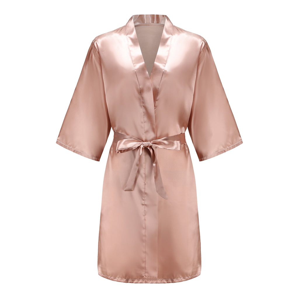 Peignoirs de mariée pour femmes, cadeaux de fête prénuptiale, robe de demoiselle d'honneur, nuisette en satin de soie, kimono sexy d'été, robe de chambre.