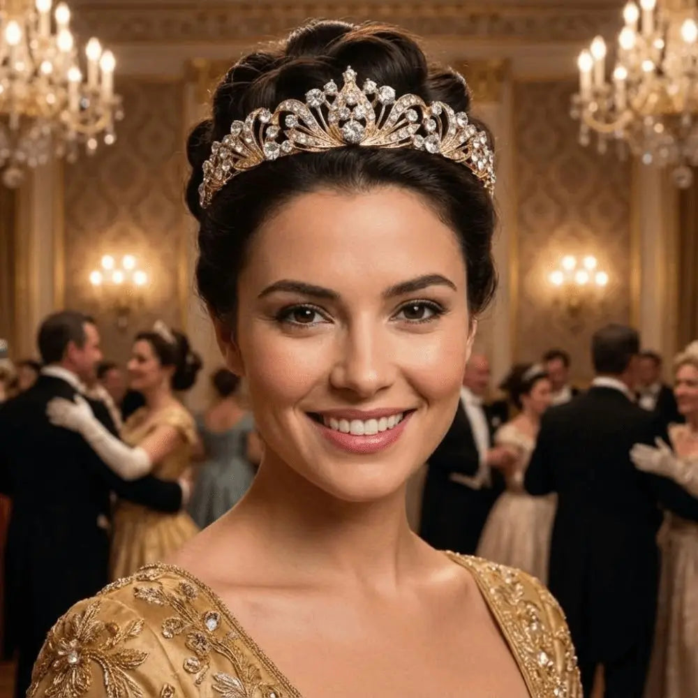 Accessoires pour cheveux Strass Couronnes de mariée Cristal Couronne de mariage élégante Tiaras de princesse légères et tendance Célébrations