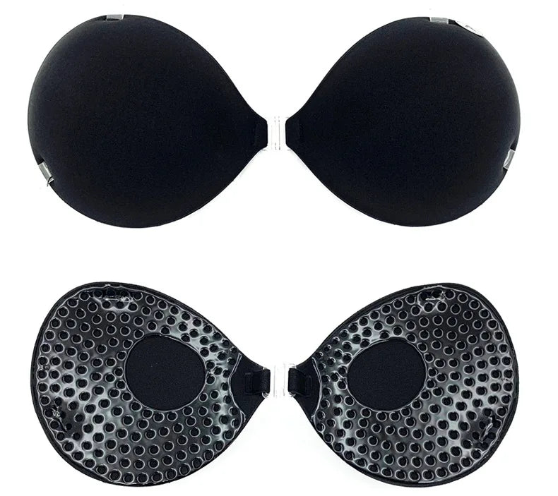 6cm Lift Silicone Adhesive Bra - Waterproof Invisible Push Up for Wedding & Backless Dresses, Natural Curve for Small Chest