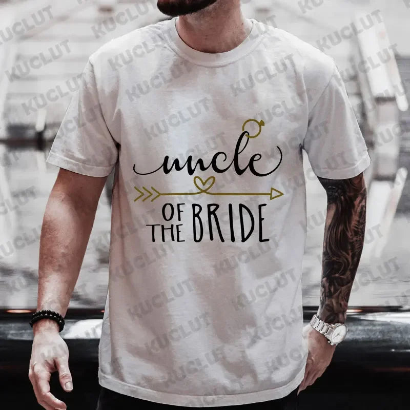 T-shirt « Team Groom » pour le père de la mariée, la mère du marié, pour les enterrements de vie de célibataire, t-shirts pour garçons d'honneur, hauts Y2K assortis pour toute la famille