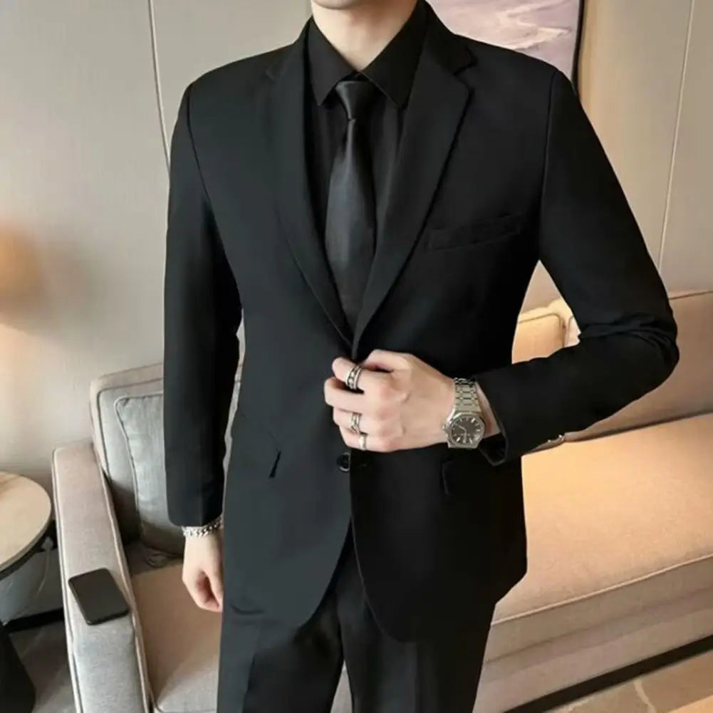 Suits For Men Elegant Wedding 2 Pieces Set Jackets Pants Blazers Slim Fit Formal Outfit Fashion Business Classic 2026 Costume