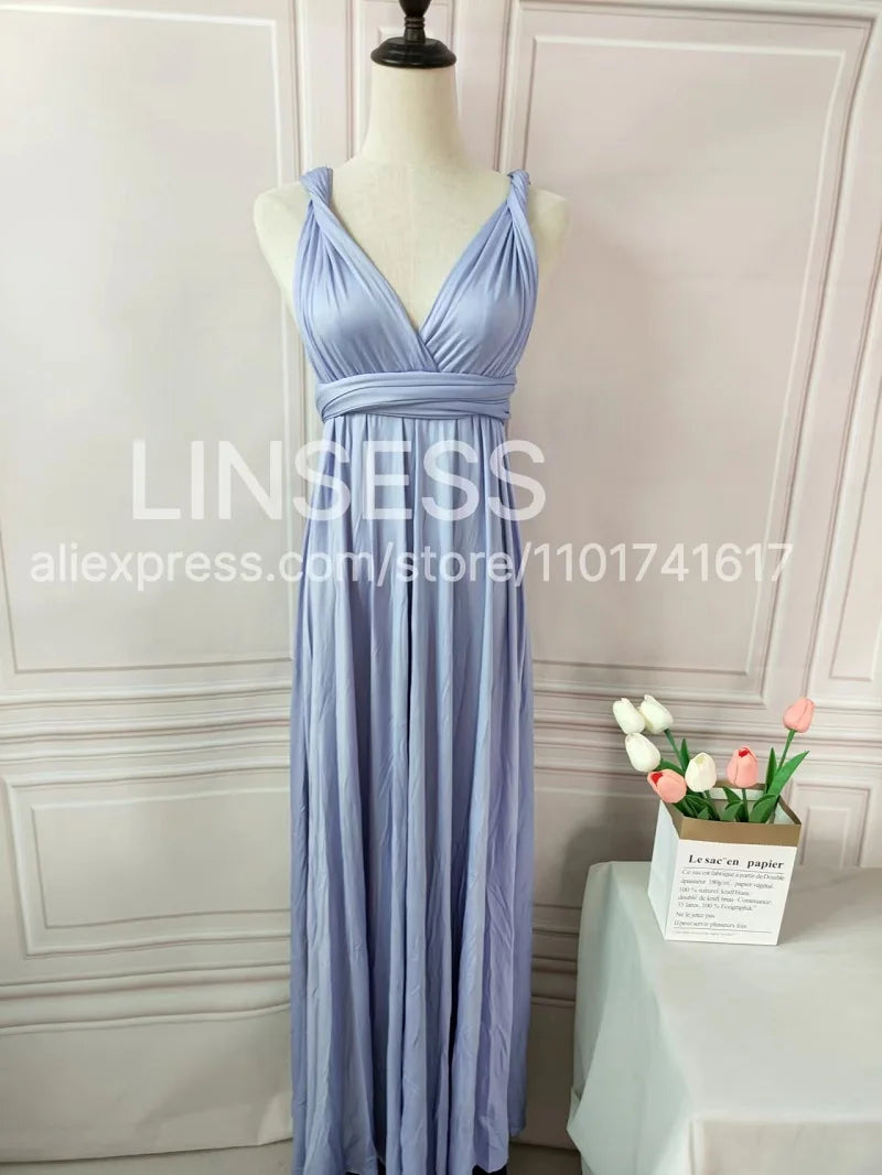 Robe de demoiselle d'honneur, robe longue vert olive de demoiselle d'honneur, robe convertible pour cortège nuptial, robe infinie multivoies, robe sur mesure