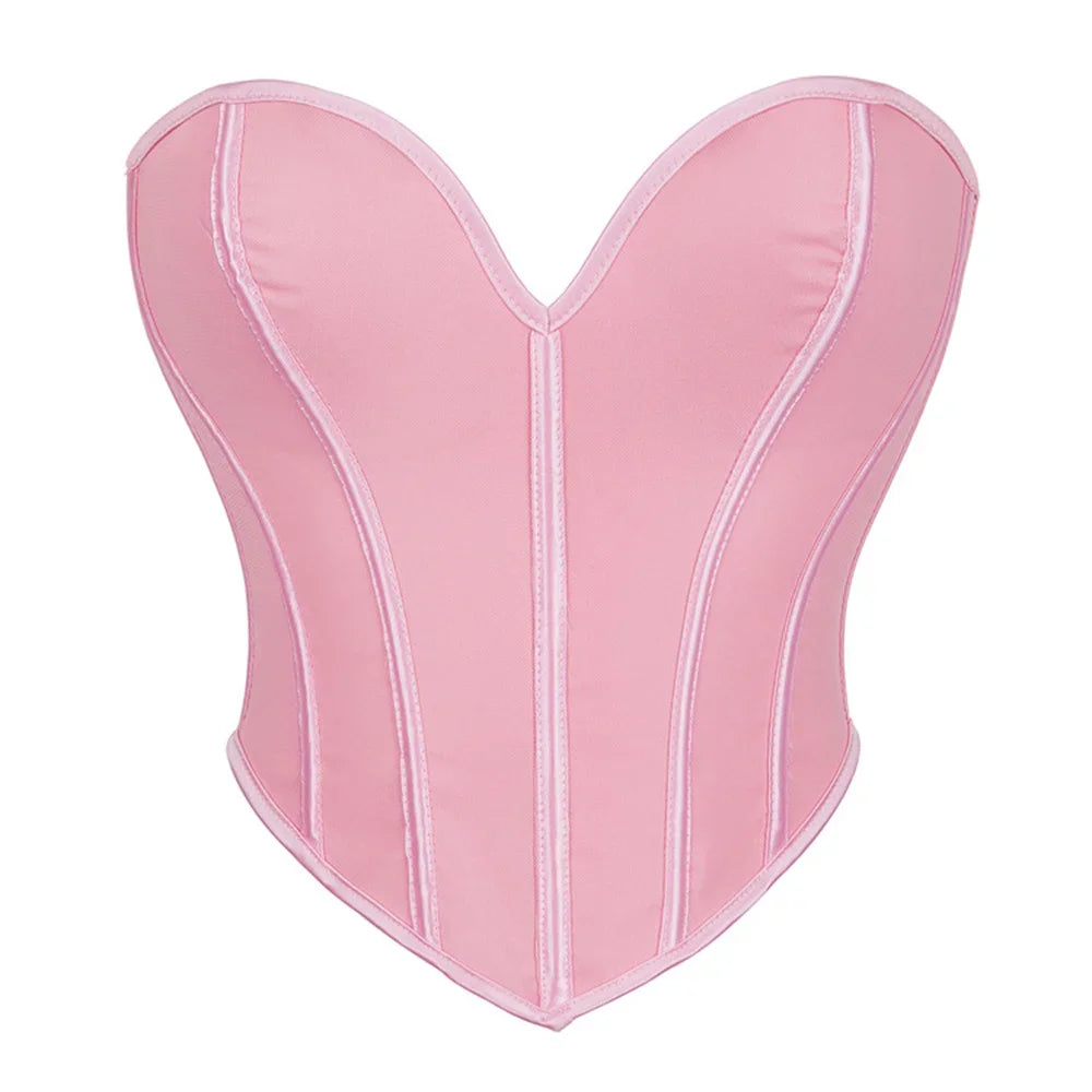 Corsets pigeonnants sexy / Sculpteurs de corps à lacets dorés / Corset lingerie gothique