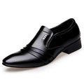 Chaussures habillées pour hommes en cuir PU, mocassins d'affaires tendance pour hommes, chaussures noires pointues Oxford respirantes pour mariage formel