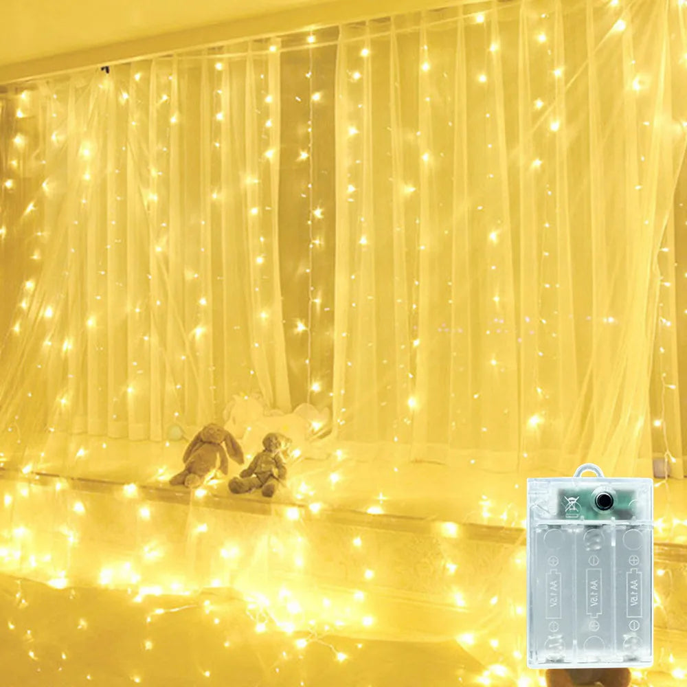 Décoration extérieure de mariage 2026, Décoration de Ramadan, Guirlande lumineuse LED Saint-Valentin, Aïd Moubarak pour la maison, Fée à piles