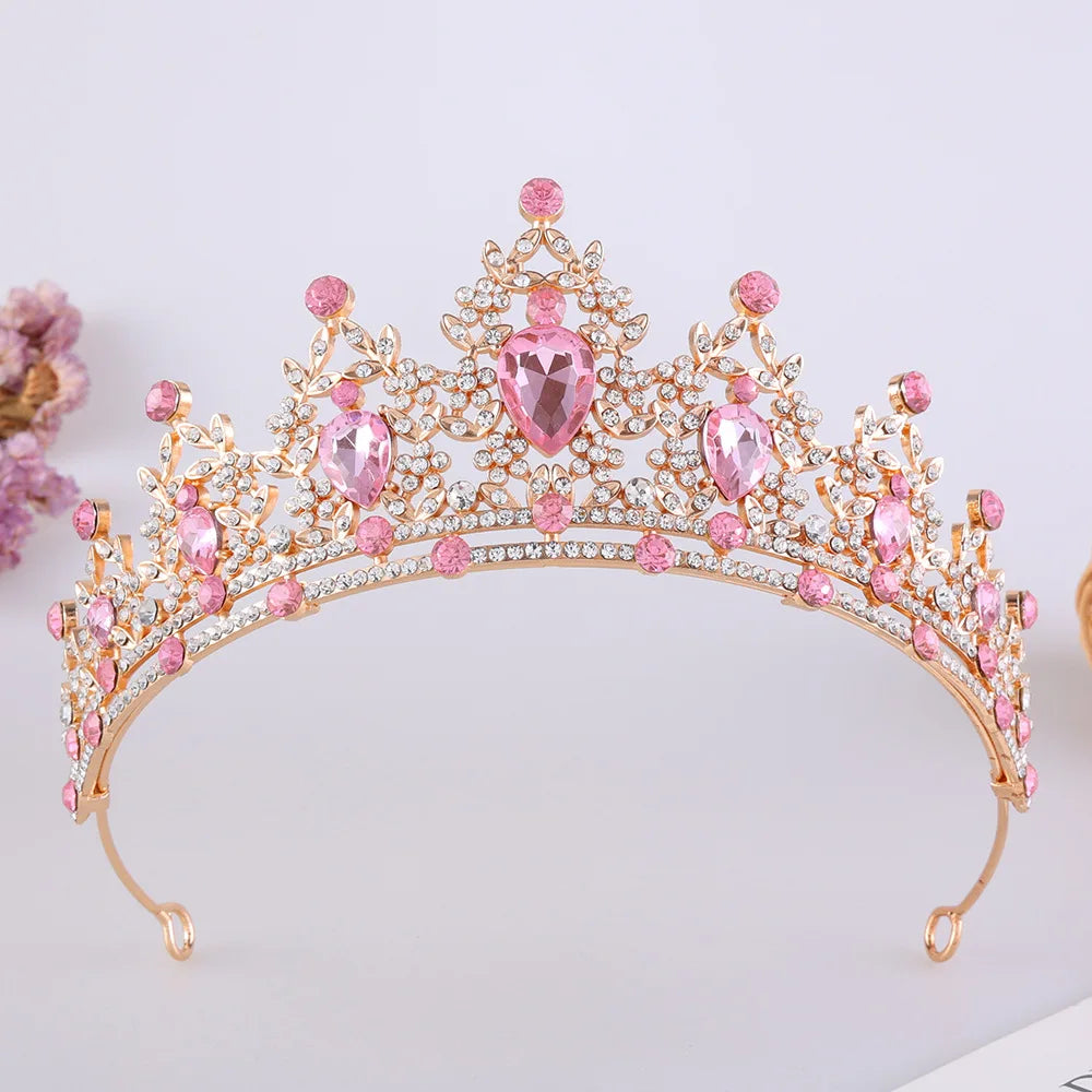 Couronnes et diadèmes de mariée princesse pour filles, bal de promo, anniversaire, robe de mariée, bijoux de cheveux, accessoires de tête de fête