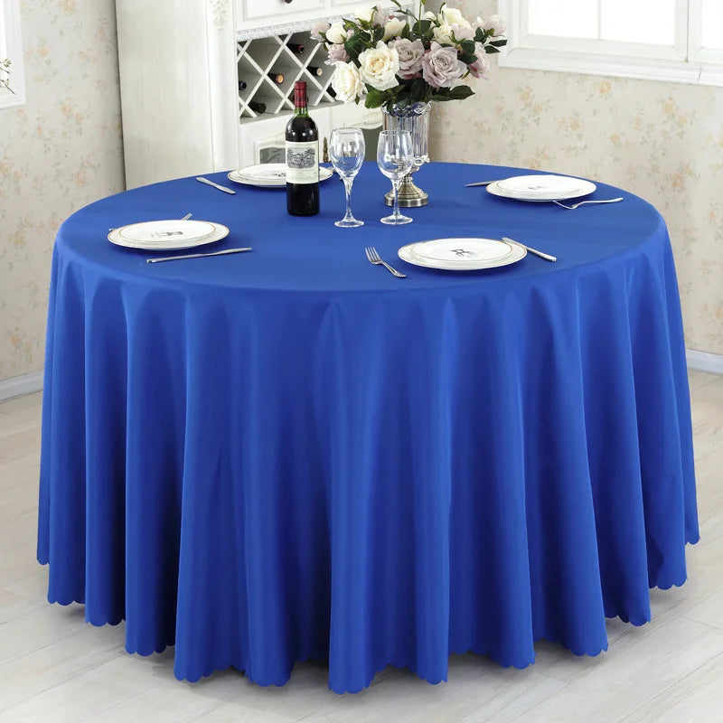 Nappe de Noël de mariage décorative, nappes rondes, housse de table à manger, décoration de banquet d'anniversaire, housse de table de salle à manger à domicile