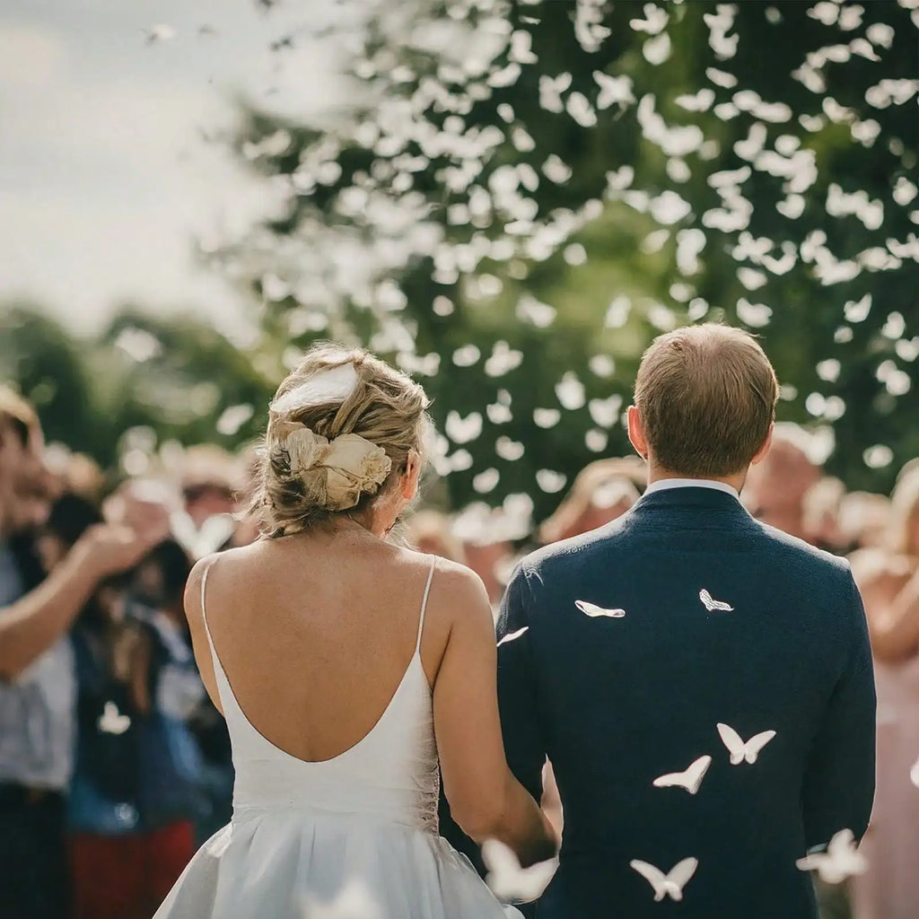 Confettis Papillons Blancs pour Mariage Douche Nuptiale Enterrement de Vie de Jeune Fille Décoration de Mariage Idée de Sortie Allée Confettis en Vrac