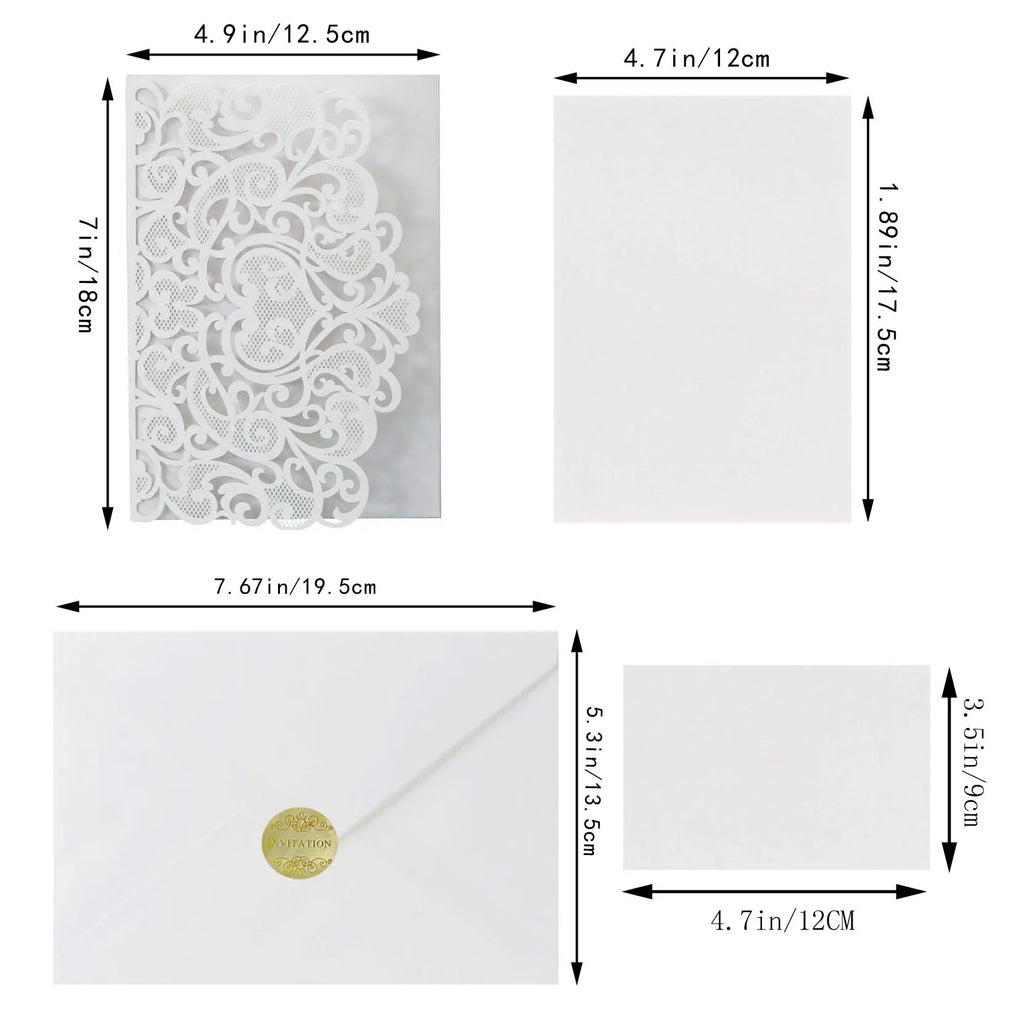 6 Pièces/Lot 3D Pop Up Mariés Ivoire Carte d'invitation de mariage Laser Poche Florale Douche nuptiale Invitations de fiançailles