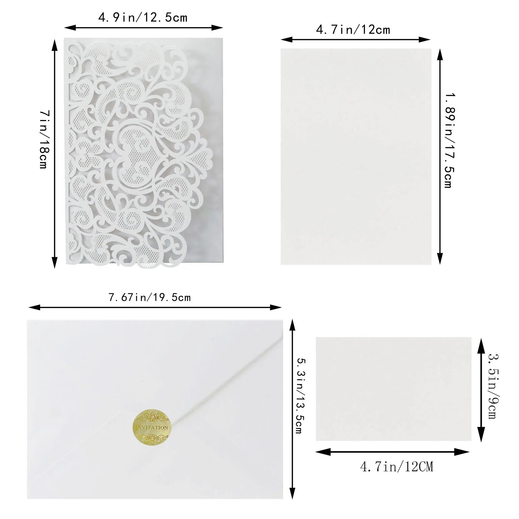 6 Pièces/Lot 3D Pop Up Mariés Ivoire Carte d'invitation de mariage Laser Poche Florale Douche nuptiale Invitations de fiançailles