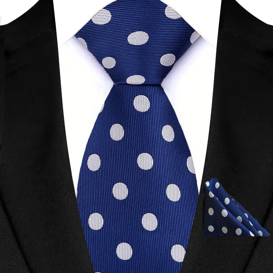 Cravate Homme Bleu Roi de Luxe, Carreaux, Rayures, Paisley, Haute Qualité, Mouchoir de Poche, Ensemble Cravate pour Mariage, Cadeaux d'Affaires