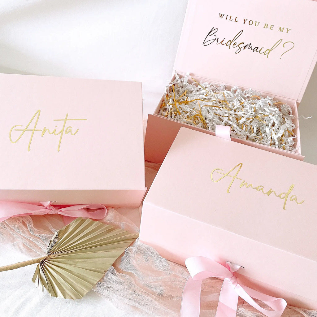 Coffret Cadeau Demoiselle d'honneur Personnalisé Boîte Cadeau Témoin de Mariage Personnalisée Avec Prénom Coffret Cadeau Pour Anniversaire Noël