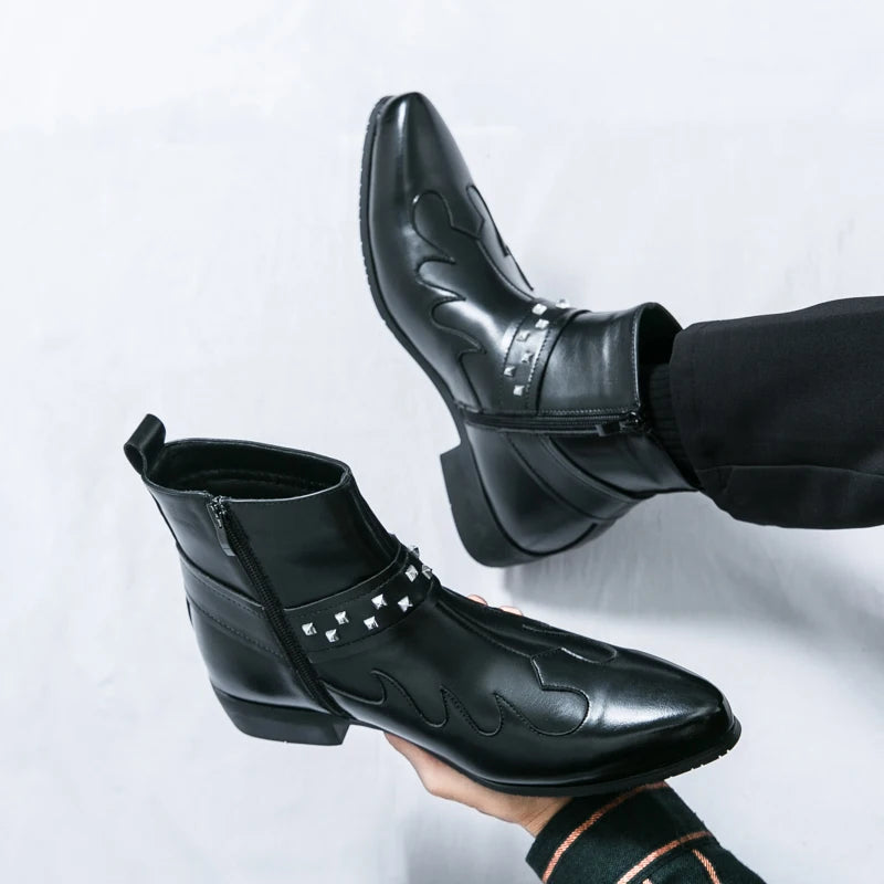 Nouvelle Collection Bottines Homme Chelsea Cuir Décontractées Mode Confortables Bottes Montantes Chaussures de Marche Baskets