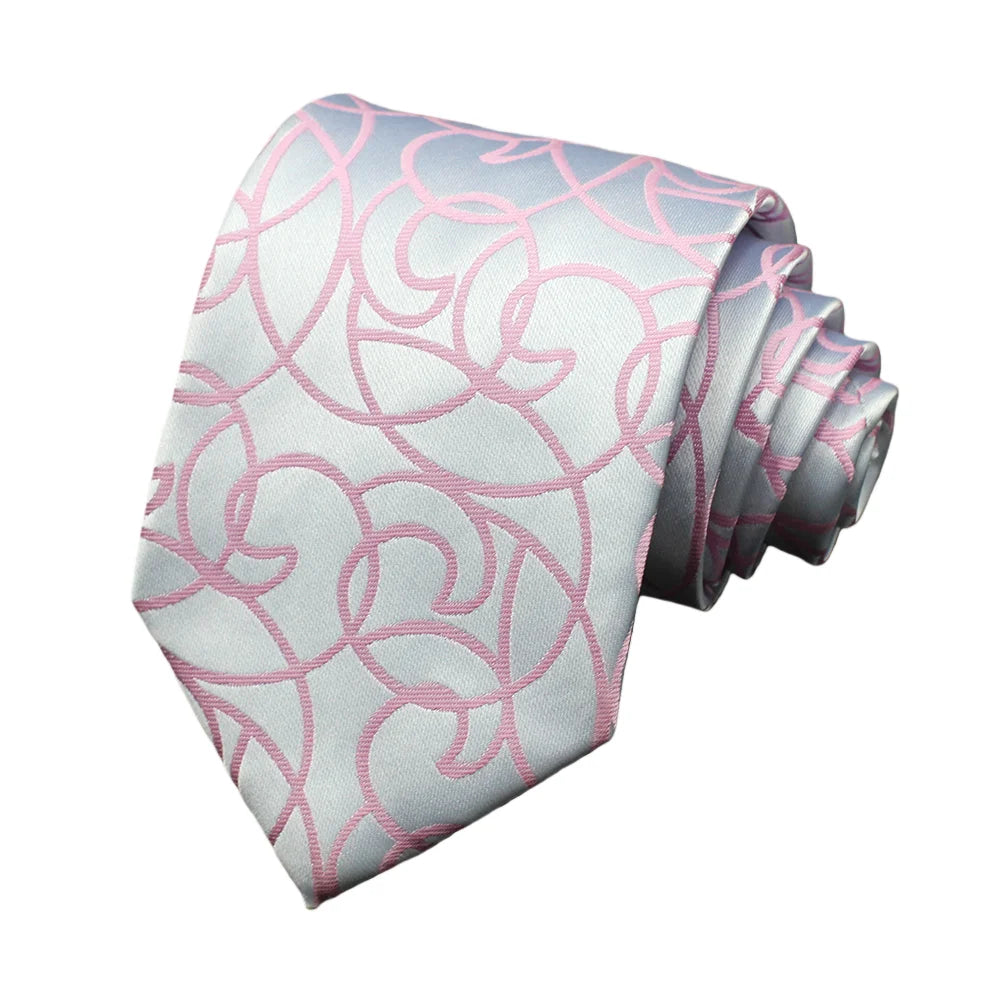 Men's 7cm Patterned Necktie | Stripes, Floral & Plaid | Groom & Wedding Party