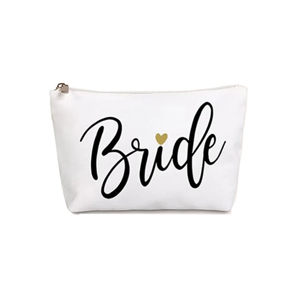 Bride Tote Bag & Makeup Bag Wedding Bride To Be Supplies Bridal Shower Gifts Bachelorette Party Engagement Honeymoon Accessories