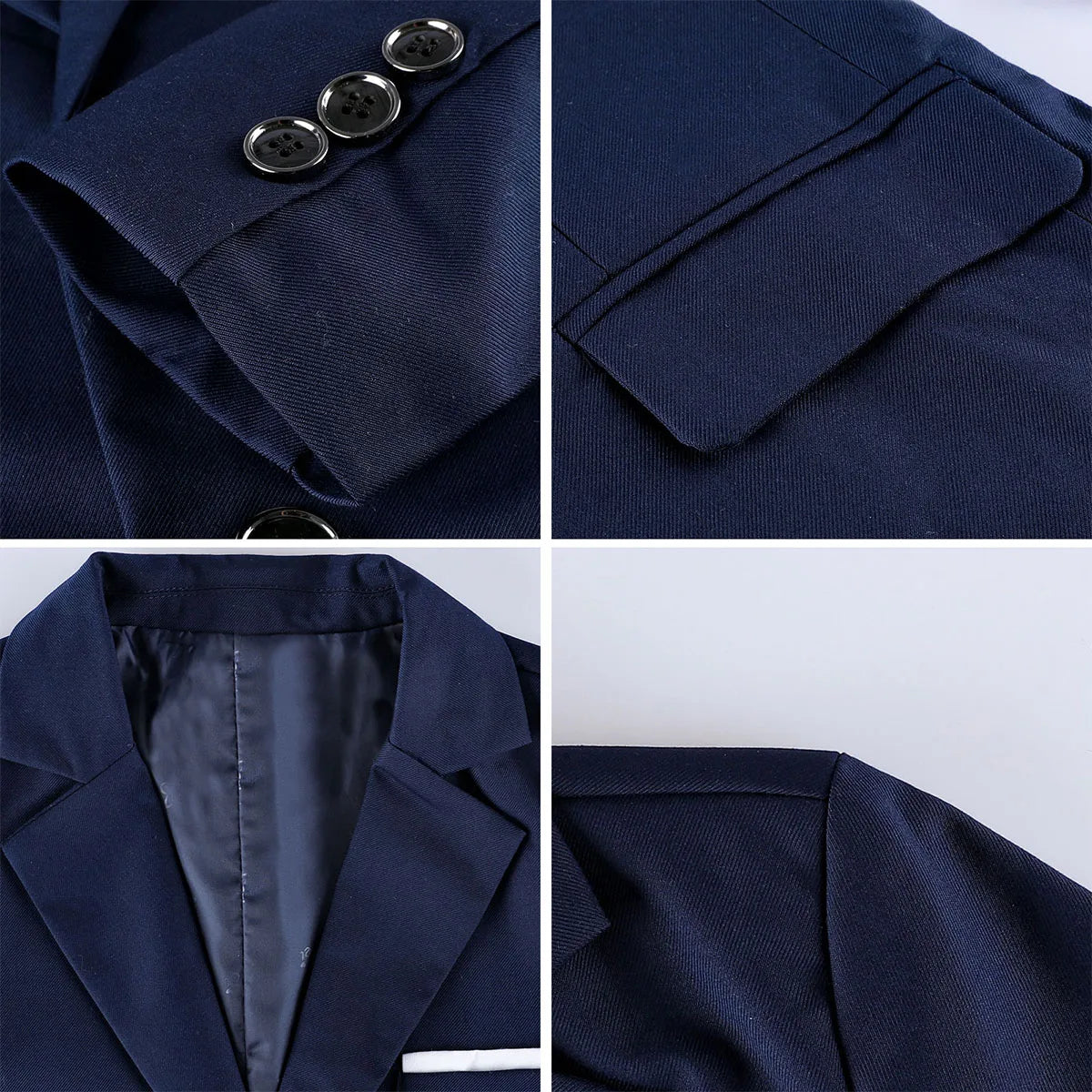 Costume Enfant Garçon Tenue de Mariage Formelle Ensemble Enfant Gentleman Porteur d'Alliances Vêtements de Performance Gilet de Smoking + Pantalon + Blazer 3 PIÈCES