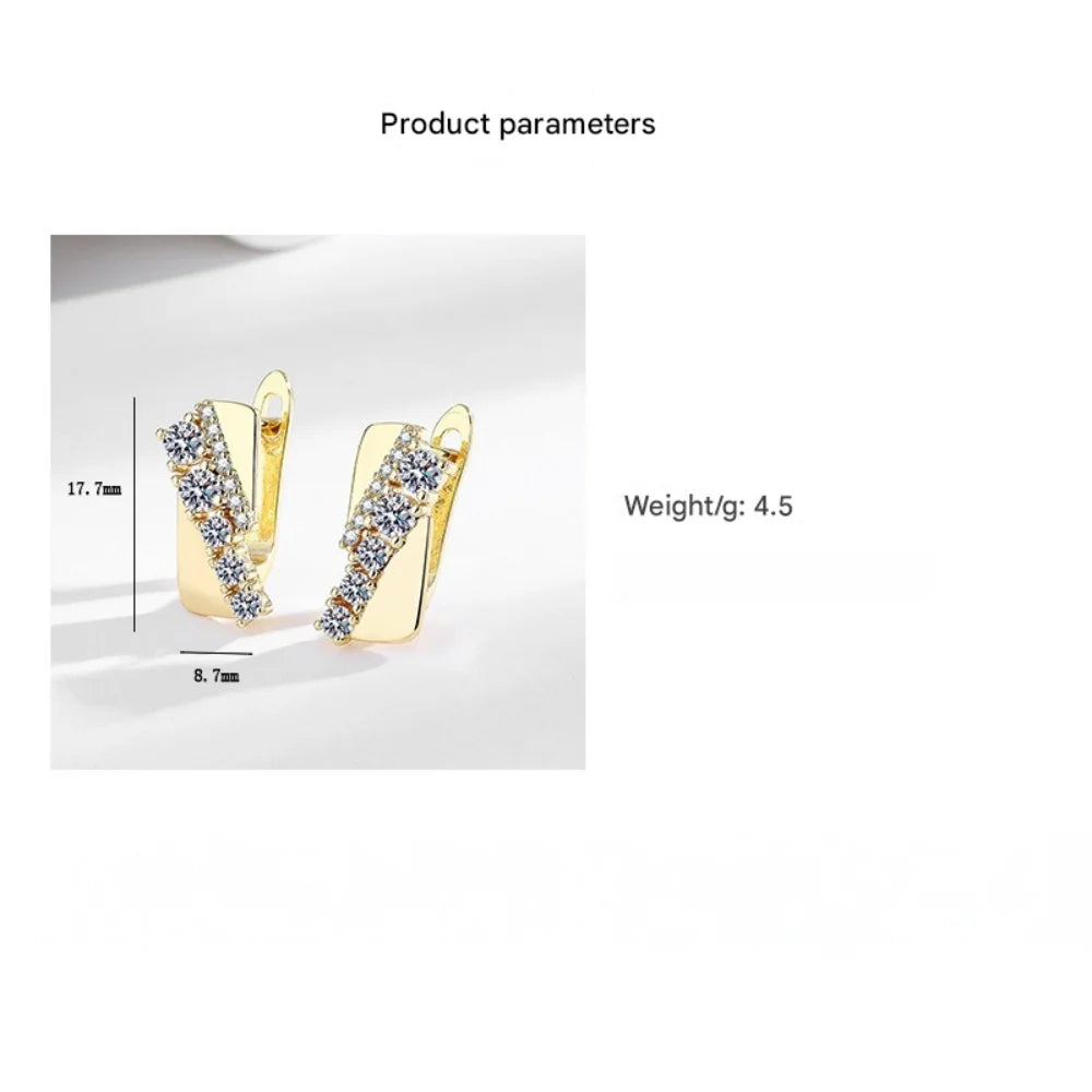 Boucles d'oreilles clous carrées AAAAA Zircon Tennis – Argent sterling 925