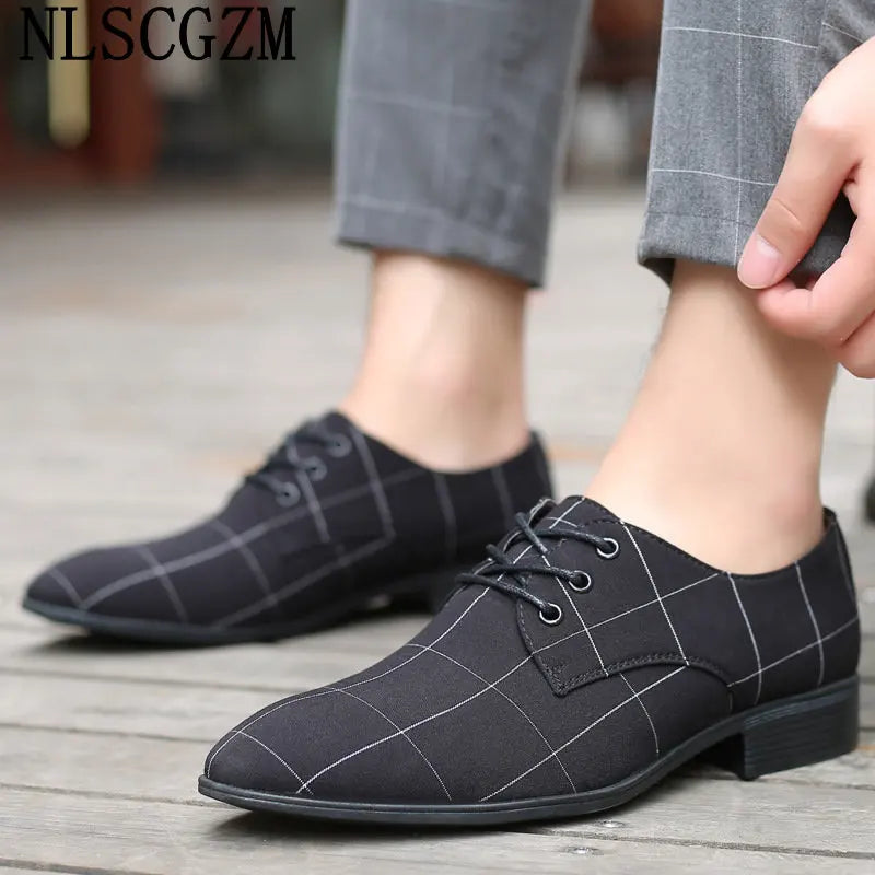 Chaussures Oxford classiques de marque de luxe pour hommes, chaussures en toile respirantes pour hommes, chaussures de mariage formelles, chaussures habillées pour hommes, Herren Schuhe, Sepatu Pria