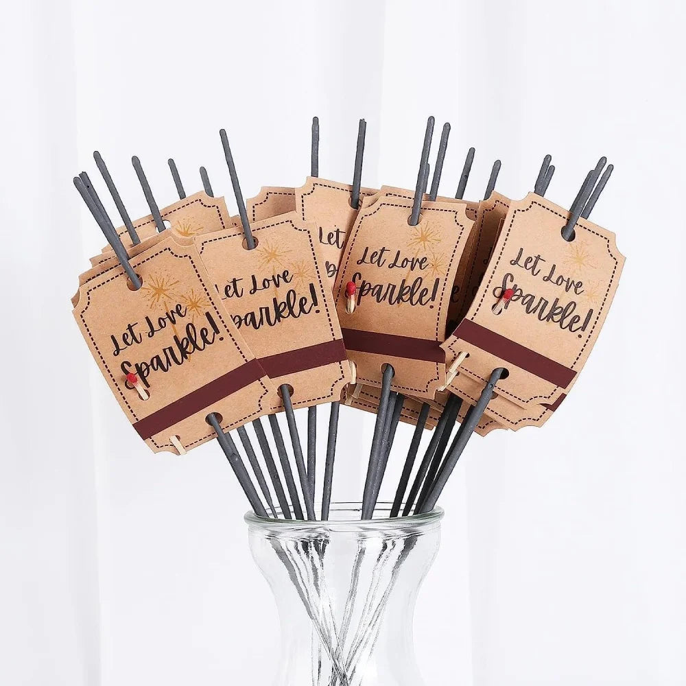 50/100pcs Carte de feux d'artifice de mariage Étiquettes cadeau en papier kraft Étiquettes suspendues pour feux de Bengale Décoration de mariage d'anniversaire de Noël